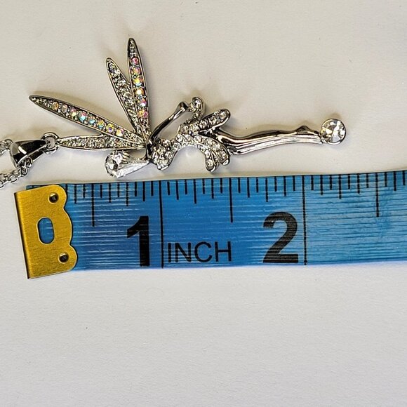 Tinkerbell Fairy Necklace with fashion aurora borealis crystals - Picture 6 of 11